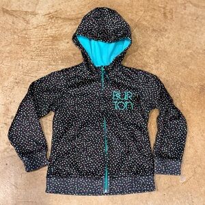 Girls Burton DryRide hoodie black multicolor size small (7/8)